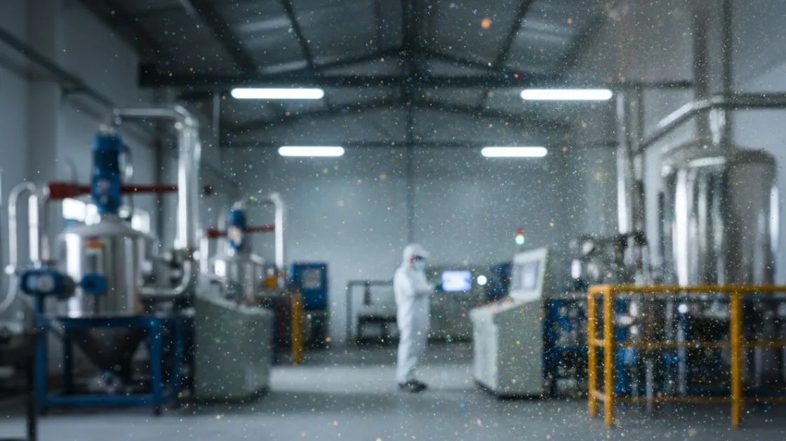 Chemists at lab working with powder enzymes